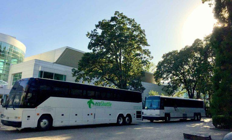 Charter Buses at a Conference Center.