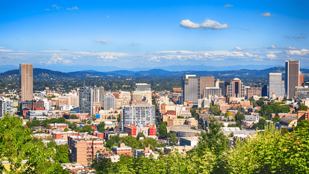 A city view of Portland, Oregon