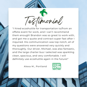 A Corporate Event Charter Bus Testimonials